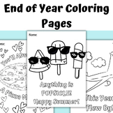 End of Year Summer Coloring Pages