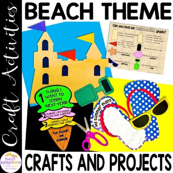 End Of The Year Crafts Ice Cream Writing Activity Sandcastle Flip Flops