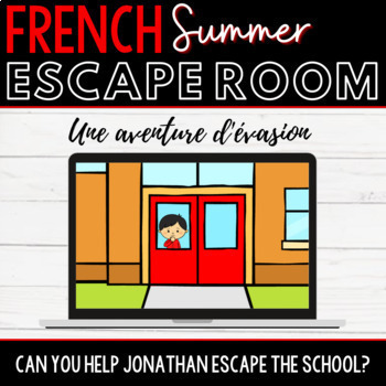 Preview of End of Year / Summer FRENCH ESCAPE ROOM Game - Google Slides™