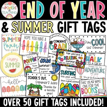 Preview of End of the School Year Gift Tags | Summer Gift Tags | Gift Tags for Students