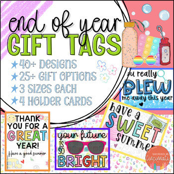 Preview of End of Year Summer Gift Tags | Student Gifts