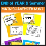 End of Year Summer Math Activities Word Problems Scavenger