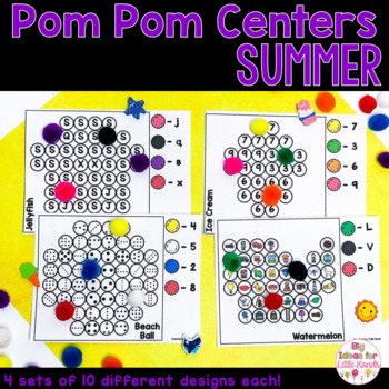 Preview of End of Year | Summer Math and Literacy Center Activities