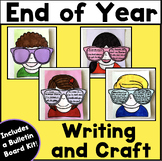 End of Year Summer Sunglasses Writing and Craft | Bulletin Board