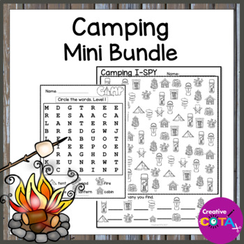 Preview of Occupational Therapy End of Year Summer or Back to School Camping Worksheets