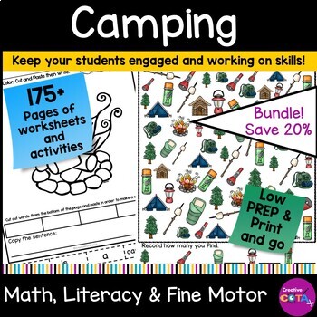 Preview of Occupational Therapy End of Year Summer or Back to School Camping Activities