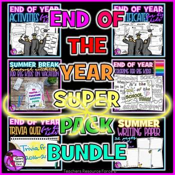 Download End Of The Year Activities Super Bundle By Teachers Resource Force
