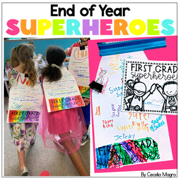 Preview of End of Year Superheroes  An End of the Year Activity