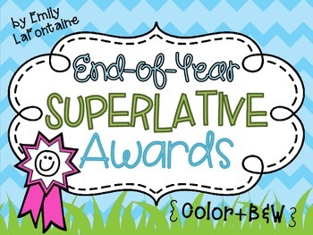 Preview of End of Year Superlative Awards - 30 awards in color and B&W, w/ or w/o graphics