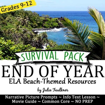 Preview of End of Year English Lesson Plans for Teens,  Beach/Summer Theme