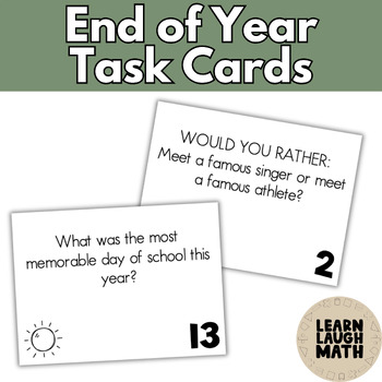 Preview of End of Year Task Cards