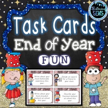Preview of End of Year Task Cards - End of Year Writing