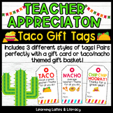 End of Year Teacher Appreciation Gift Tags Taco Nacho Gift