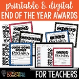 End of Year Teacher Awards Certificates