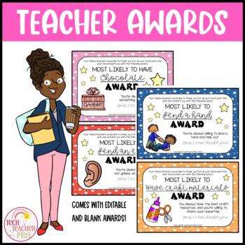 Preview of End of the Year Teacher Awards Gifts