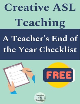 Preview of End of Year Teacher Checklist