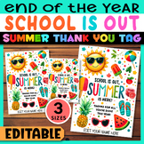 End of Year Teacher Gift Tags, Schools Out for Summer Tag,
