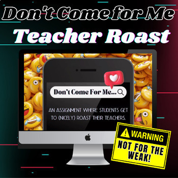 Preview of End of Year Teacher Roast Activity | Middle & High School BONUS free printables