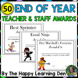 End of Year Teacher and Staff Appreciation Awards Certificates