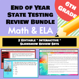 End of Year Test Prep Bundle- 6th Grade-ELA & Math Review 