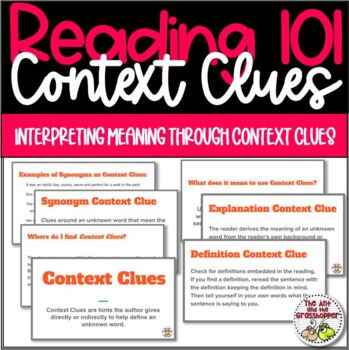 Preview of Reading Introduction to Making Meaning Context Clues Guided Notes