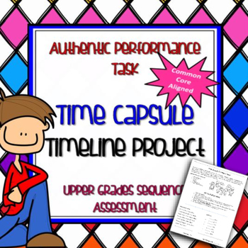 Preview of End-of-Year Test Prep - Sequence Timeline Real World Time Capsule