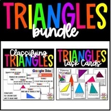 Math Geometry Triangles Guided Notes, Task Cards Review Pr