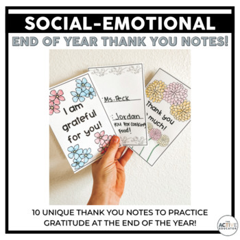Preview of End of Year Thank You Notes | Notes of Gratitude