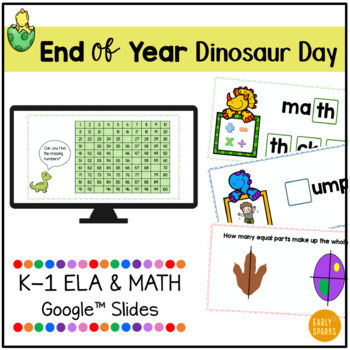 Preview of End of Year Theme Day - DINOSAUR DAY Digital Activities for K-1