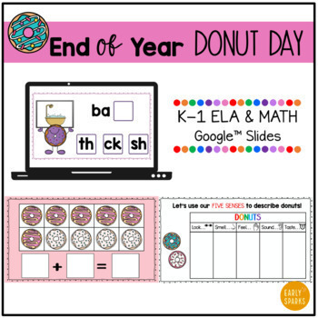 Preview of End of Year Theme Day - DONUT DAY Digital Activities for K-1