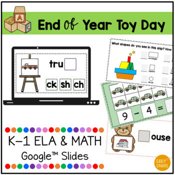 Preview of End of Year Theme Day - TOY DAY Digital Activities for K-1