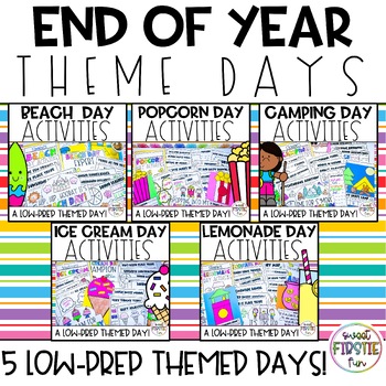 Preview of End of Year Theme Days | End of Year Activities | Summer Countdown Days
