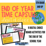 End of Year Time Capsule: Digital Choice Board