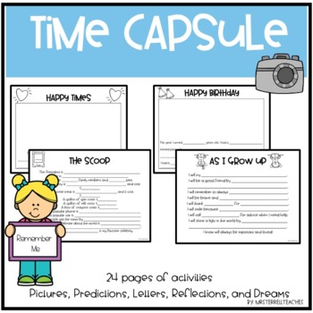 End of Year Time Capsule Writing Project Summer May Kindergarten 1st ...