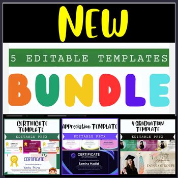 Preview of End of Year Ultimate Editable Template Bundle for Celebration Achievements