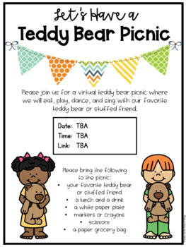 Virtual Event | Teddy Bear Picnic | Distance Learning | Zoom or Google Meet