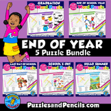 End of Year Word Search Puzzles and Colouring BUNDLE | 5 W