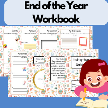 Preview of End-of-Year Workbook Journal for Elementary Students 2024