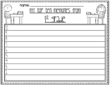 end of year writing activities first grade all primary