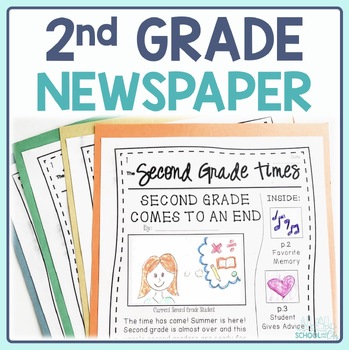 Preview of End of Year Writing Activity - 2nd Grade Newspaper Project - Print & Digital