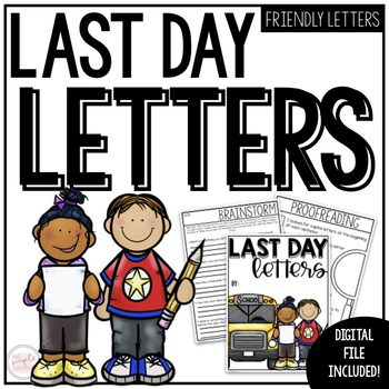 Preview of End of Year Writing Activity | Last Day Letters | Distance Learning 2nd Grade