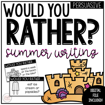 Preview of End of Year Writing Activity | Distance Learning Would You Rather Summer