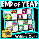 End of Year Writing Activity: Writing Prompts Quilt - Summ