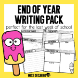 End of Year Writing Activities Pack