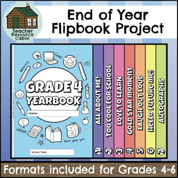 Preview of End of Year YEARBOOK Flipbook Project (Grade 4-6)