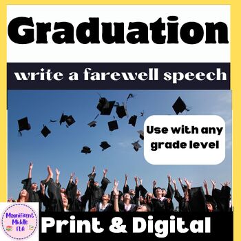 Preview of End of Year and Graduation speech, writing activity- print and digital