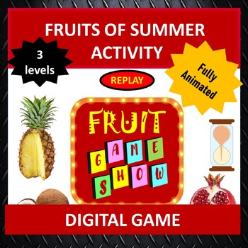 Preview of Kids Farmers Market Fruits and Vegetables PowerPoint Digital Game Activity