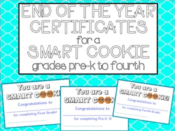 math fun worksheets 4 grade End 3  of SMART for Year a 4th COOKIE Certificate  Pre K