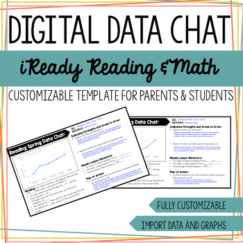 Preview of End of Year iReady Digital Data Chat Template