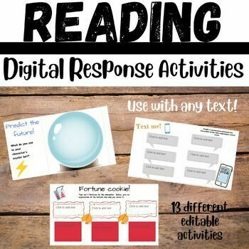 Preview of End of novel/ story, Reading comprehension activites-  Digital and editable